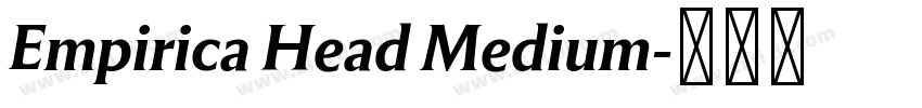 Empirica Head Medium字体转换